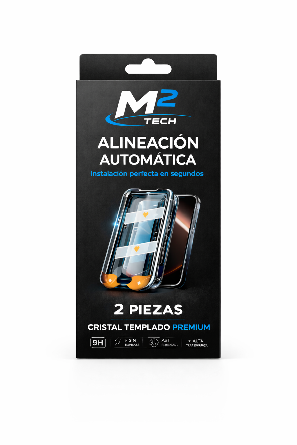 Protector de Pantalla Cristal Templado para iPhone 14 – Pack de 2 con Instalación Fácil
