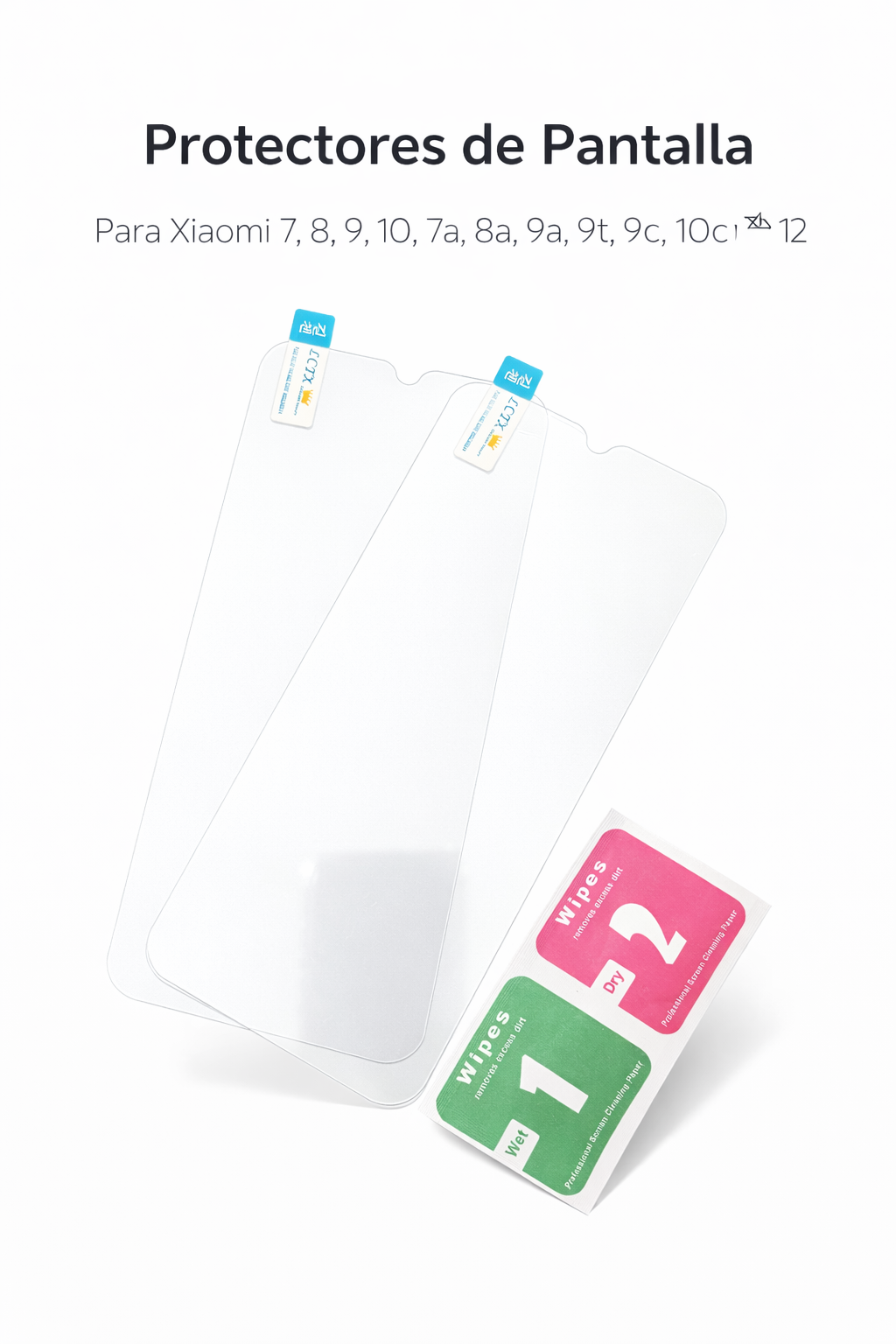 Protector de Pantalla de Cristal Templado para Xiaomi – Pack de 2 Unidades