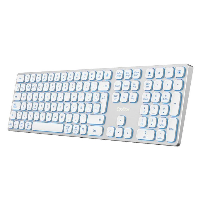 Coolbox Teclado Inal.Retroil. MOONLIGHT B431 Blanc