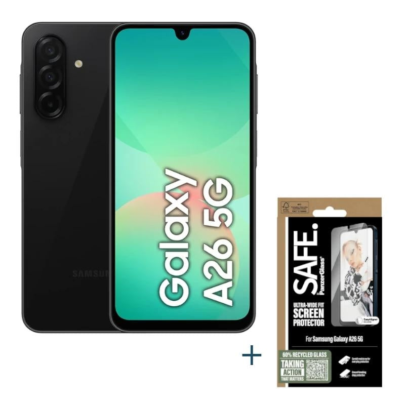 Samsung Galaxy A26 128GB 6GB Black+ protector SAFE